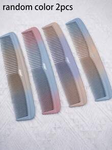漸層色髮梳，便攜式防靜電細齒梳組，僅限女性，耐用塑料造型髮梳，適用於所有髮質 - 彩色 - 查看 7