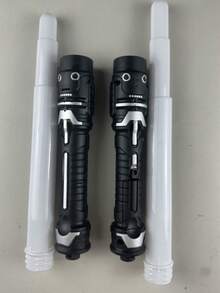 1支/2支随机颜色伸缩剑，圣诞装饰品，二合一闪光荧光棒减压玩具（不含电池），部分零件颜色随机，圣诞装饰游戏 - 彩色 - 查看 9