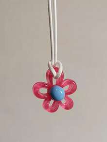 Korean Fashion Harajuku Vintage Cute Colorful Acrylic Flower Pendant Choker Necklace Neck Charm Women Y2K EMO Jewelry Accessories - Flowers - View 3