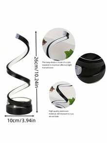 1 件/2 件铝合金现代螺旋台灯，可调光三色 LED 台灯，USB 供电圆形灯，护眼阅读/写作/办公照明，适用于客厅、卧室、宿舍、厨房、餐厅、圣诞礼物 - 彩色 - 查看 10