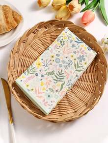 20pcs Disposable Paper Napkins Are The Perfect Choice For Western-Style Party-Printed Tableware. Their Simple Lace Patterns Suit Birthdays, And Other Occasions. Ideal For Indoor And Outdoor Dining, Festive Home Tableware, - A - View 6