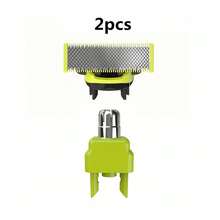 Cuchilla + Cabezal de Repuesto para Nariz & Oído, Compatible con Cabezal de Repuesto de Cuchilla para Afeitadora Recortadora QP2520 QP2530 QP6510 QP6520 - Recortadora de vello nasal verde + cuchilla - Ver 8