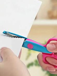 6pcs Decorative Edge Scissors Set, ABS Resin Paper Cutting Scissors, 6 Patterns, Smooth Cutting, Colorful & Fun, Back To School Supplies - Multicolor - View 7