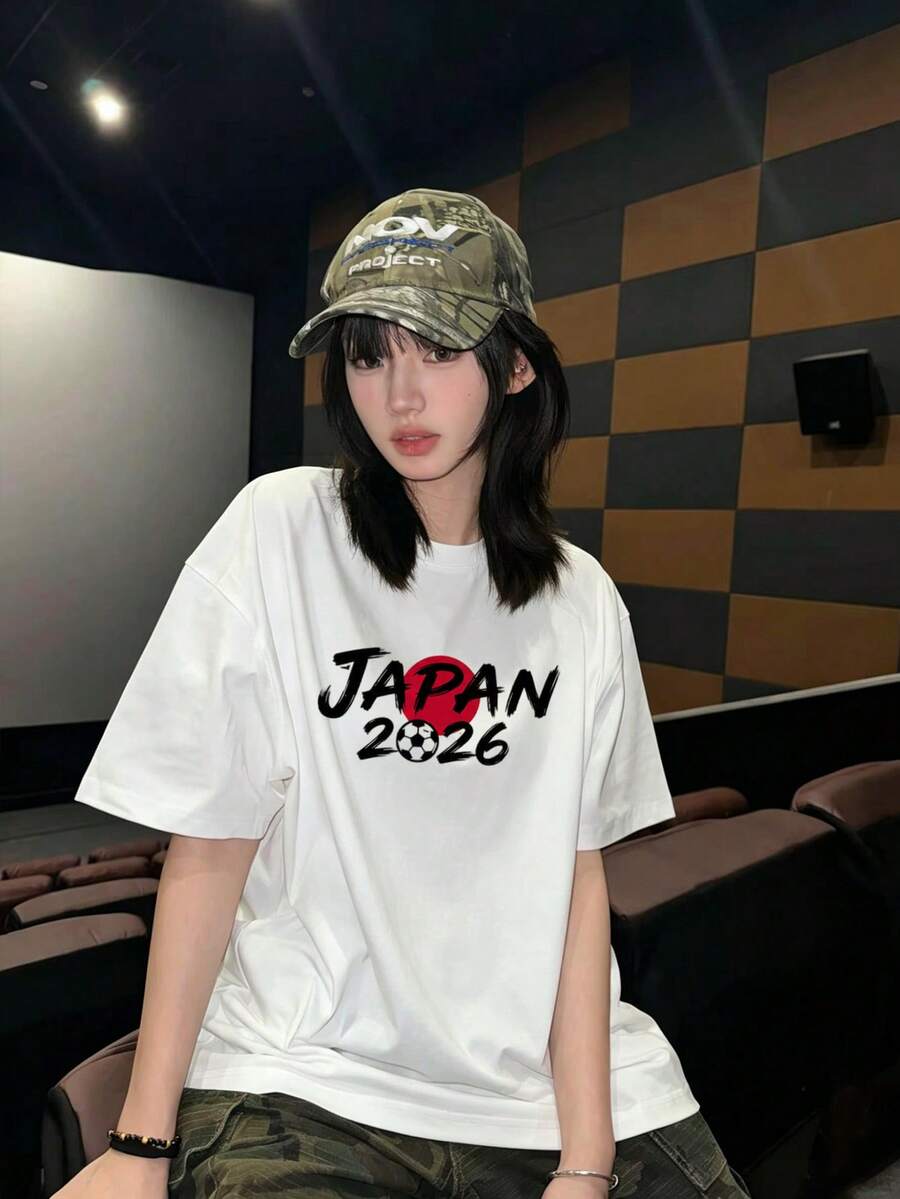 World Cup Cotton Joker Loose Fashion Short T For Men And Women - White - View 1
