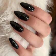 COSMI MILANO One Piece 9ml Effect Nail Polish With Moisturizing And Nourishing Treatment And Professional Salon Gloss Finish. With A Glossy Glass Effect, Natural Transparent Gel, Long-Lasting, Quick-Drying For Elegant And Professional Nail Care, Very Suitable For Use In Spring And Summer. - NERO GLITTER - 查看 3
