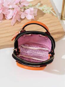 CHARM INFINITE Dompet Koin Gantungan Kunci Kubah Mini, Tas Penyimpanan Earphone Kulit PU dengan Kunci dan Rumbai, Tas Penyimpanan Portabel Wanita, Aksesori Gantungan Tas yang Lucu - MultiWarna - View 7