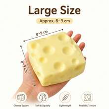 1/2pcs  Jumbo Cheese Cube Stress Ball Big Cheese Shapeable Squeeze Ball Non-Bounce Fidget Toy ASMR Sensory Anti-Stress Christmas Gift - Party Toys - View 7