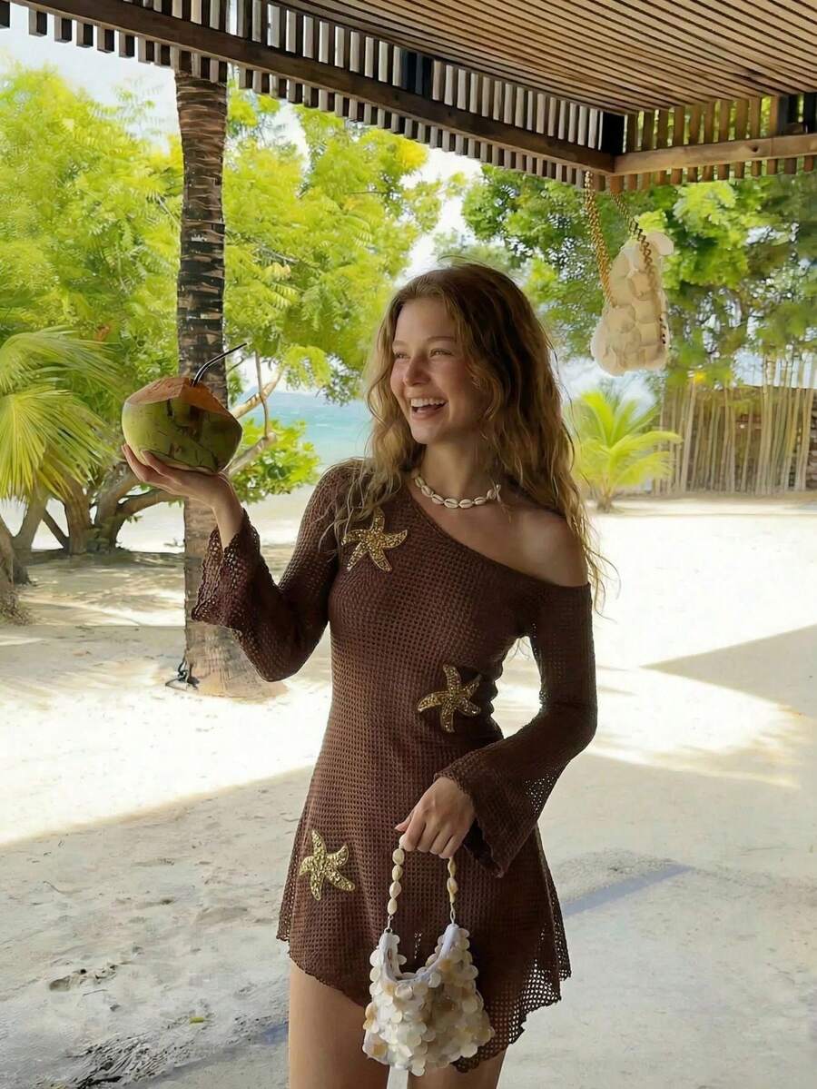 Women Midi Dresses - Chocolate Brown - View 1