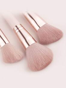ronshadow 3pcs Dual-Ended Makeup Brush Set Including Powder Brush + Blush Brush + Foundation Brush + Contour Brush Soft Bristle Full Face Makeup Tool - Multicolor - View 6