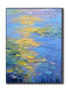 1/4pcs Adult Beginner DIY Handmade Number Painting Set, Spring Landscape Canvas Painting, Oil And Acrylic Number Fill-In, Unframed (40*50cm/16*20in) - A - View 10