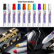 Solid Paint Marker, Oil-Based Ink, High Temperature Resistant, Waterproof Solid Paint Marker - Plata - Ver 6