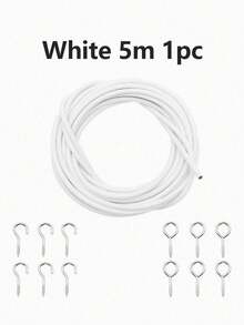1pc 2/5m Modern Style Curtain Pull Cord - Suitable For Hanging Shower Curtains And Curtains. Plastic Coated Curtain Rope - Fits Various Types Of Curtains, Shower Curtains And Curtain Rods, Curtain Accessories, Pull Cords And Spring Cord Sets - Multicolor - View 14