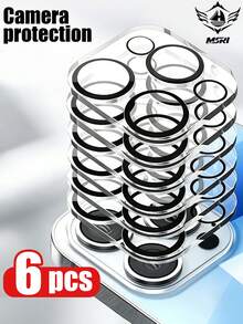 MSRI 6pcs Multi-Pack - High-Definition Lens Protector Covers For Phones, Designed To Prevent Scratches And Impacts. Like Zippers, Keychains, And Edge Cushioning Design To Reduce The Probability Of Lens Directly Touching The Ground When The Phone Drops. Suitable For Use In Environments With Dust Or Hard Object Contact Risks, Such As Construction Sites, Workshops, Kitchen Countertops, Etc. Compatible With IPhone Ultra/18 Pro Max/18 Pro/18/16 Pro/16 Pro Max/17 Pro Max/17 Pro/17/17 Air All Series - Clear - View 10