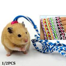 1 pieza/2 piezas Correa ajustable para hámster mascota - Correa cómoda para animales pequeños (color aleatorio) - Multicolor - Ver 2