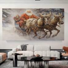 Arte de pared abstracto moderno en 2D plano, 1 pieza, cuadro enmarcado - Pintura colorida en lienzo envuelto de galería, adecuada para decoración de sala de estar, dormitorio, cocina, cuadro retro/colgante con marco de gancho, opciones de varios s (12x18, 16x24, 24x36, 32x48) - Enmarcado - Ver 3