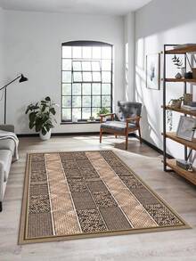 Digitally Printed Non-Slip Washable Runner And Area Rug Living Room Carpet, Modern Design | Modern, Scandinavian, Bohemian And Classic Styles | 100% Polyester - Black and White - View 6