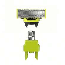Cuchilla + Cabezal de Repuesto para Nariz & Oído, Compatible con Cabezal de Repuesto de Cuchilla para Afeitadora Recortadora QP2520 QP2530 QP6510 QP6520 - Recortadora de vello nasal verde + cuchilla - Ver 1