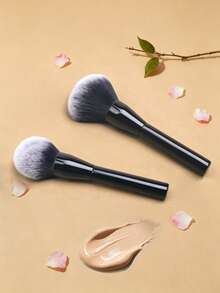 1/2pcs Large Loose Powder Brush, Specialized Brush For Powder Cosmetics, Women's Makeup Brush, Portable - Black - View 2
