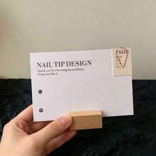 Ins風可重複使用美甲展示卡附尺寸標籤，美甲展示板，美甲攝影背景道具 - 彩色 - 查看 7
