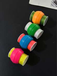 10pcs Colorful Silicone Spool Anti-Slip Thread Organizer, Anti-Tangle Thread Holder, Suitable For Sewing, Cross Stitch And Embroidery, DIY Christmas Handmade Thread Organization, For Craft Enthusiasts - Silicone Spool - View 7