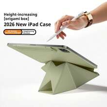 智能翻蓋保護殼，適用於 iPad A16 11代 2026 Air 11 M3 M4 M5 Pro 13 12.9 4代 5代 Mini A17 Pro，磁吸式 - Tender Green - 查看 6
