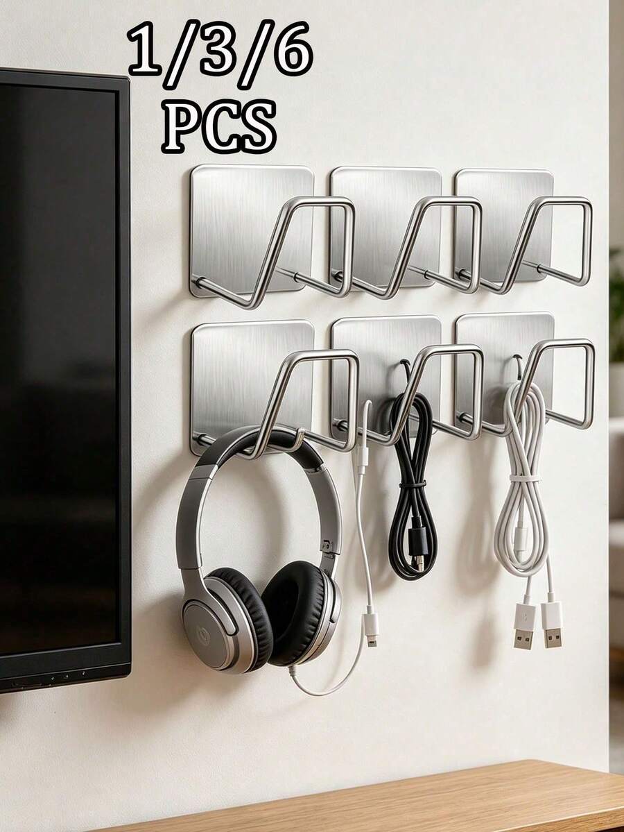 1/3/6pcs Stainless Steel Sponge Storage Rack - Kitchen Drill-Free Sink ...
