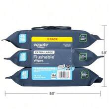 Hypermarket: Cleaning Essentials Extra Large Flushable Wet Wipes, Fragrance Free, Large Capacity Family Size For Home And Commercial Use| Great For Gifting | Excellent Cleaning Essential - 預設(144片濕紙巾(3包)) - 查看 8