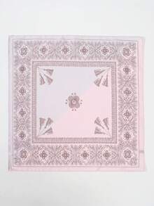 1pc Bandana Versatile Vintage Floral Square Scarf Multi-Purpose Accessory - Multicolor - View 2