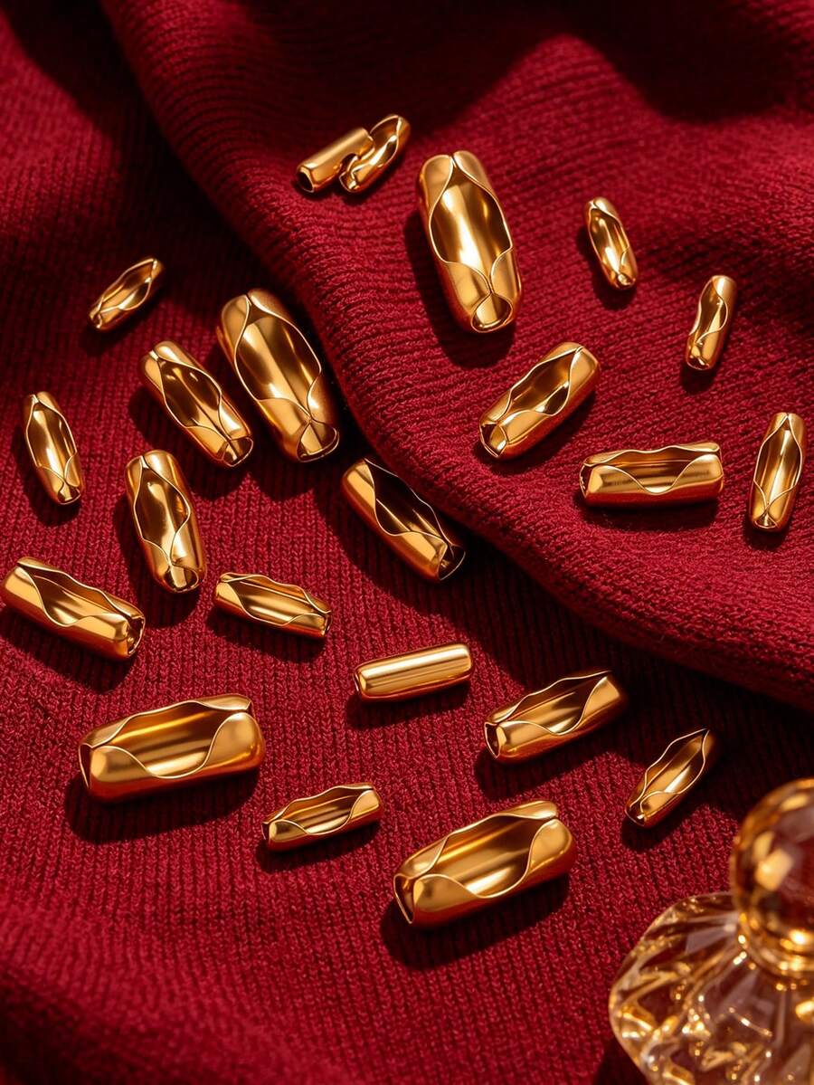 20個 304不鏽鋼18K鍍金珠鏈扣環,多尺寸連接扣,DIY手工項鍊與手鍊末端配件 - 卡扣 - 查看 1