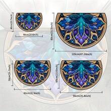 Modern Crystal Semi-Circle Moroccan Non-Slip Backing, Machine Washable, Stain Resistant, Medium Size Plush Pile, 6mm Thick - Fashionable Arrow Pattern, Suitable For Hallways, Entryways, Bedrooms And Hotels - Multicolor 14 - View 20
