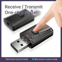 KZ 4-In-1 Bluetooth 5.0 Transmitter Receiver, USB Wireless Adapter With 3.5mm AUX Port, Compatible With TV, Computer, Headphones, Home Audio, Car Audio - Black - View 7