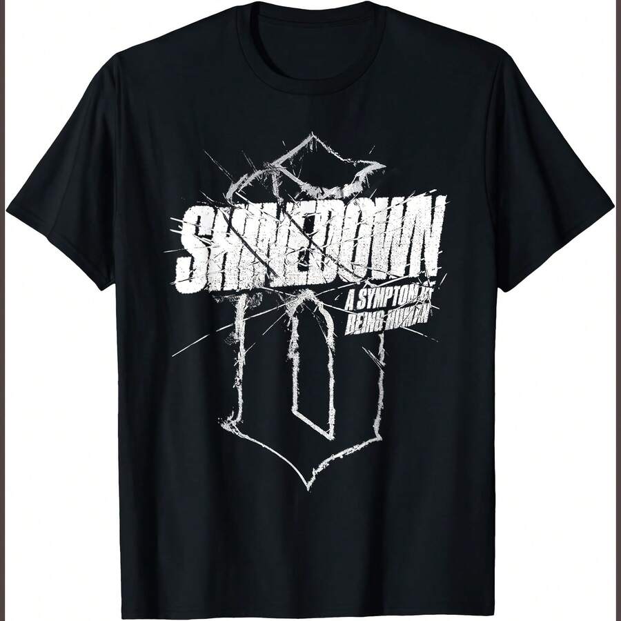 Shinedown Shattered Logo T-Shirt - Black - View 1