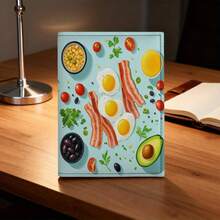 1 Stück Reisepasshülle mit kreativem Bacon & Egg Frühstücksmotiv, hochwertige mehrfarbige Optionen, faltbar, leicht, offenes Design ohne Futter, mehrere Kartenfächer, Ausweishülle, Reisepassschutz für Outdoor-Reisen, Unisex, tolles Geschenk - Verschiedenfarbig - Übersicht 6