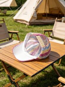 1pc/2pcs Unisex Baseball Cap, Polyester, Beach Vacation Travel Season Hat, Colorful Solid Color Hollow Out Summer Spring All Season Hat, Suitable For Business Trip Travel Street Decoration Baseball Cap - A - View 10