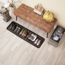 1 Pack 16"X55" Extra Large Rubber Shoe Tray – Slim Boot Mat For Entryway, Indoor & Outdoor Use, Long Rectangular Boot Tray For Muddy Shoes - View 4