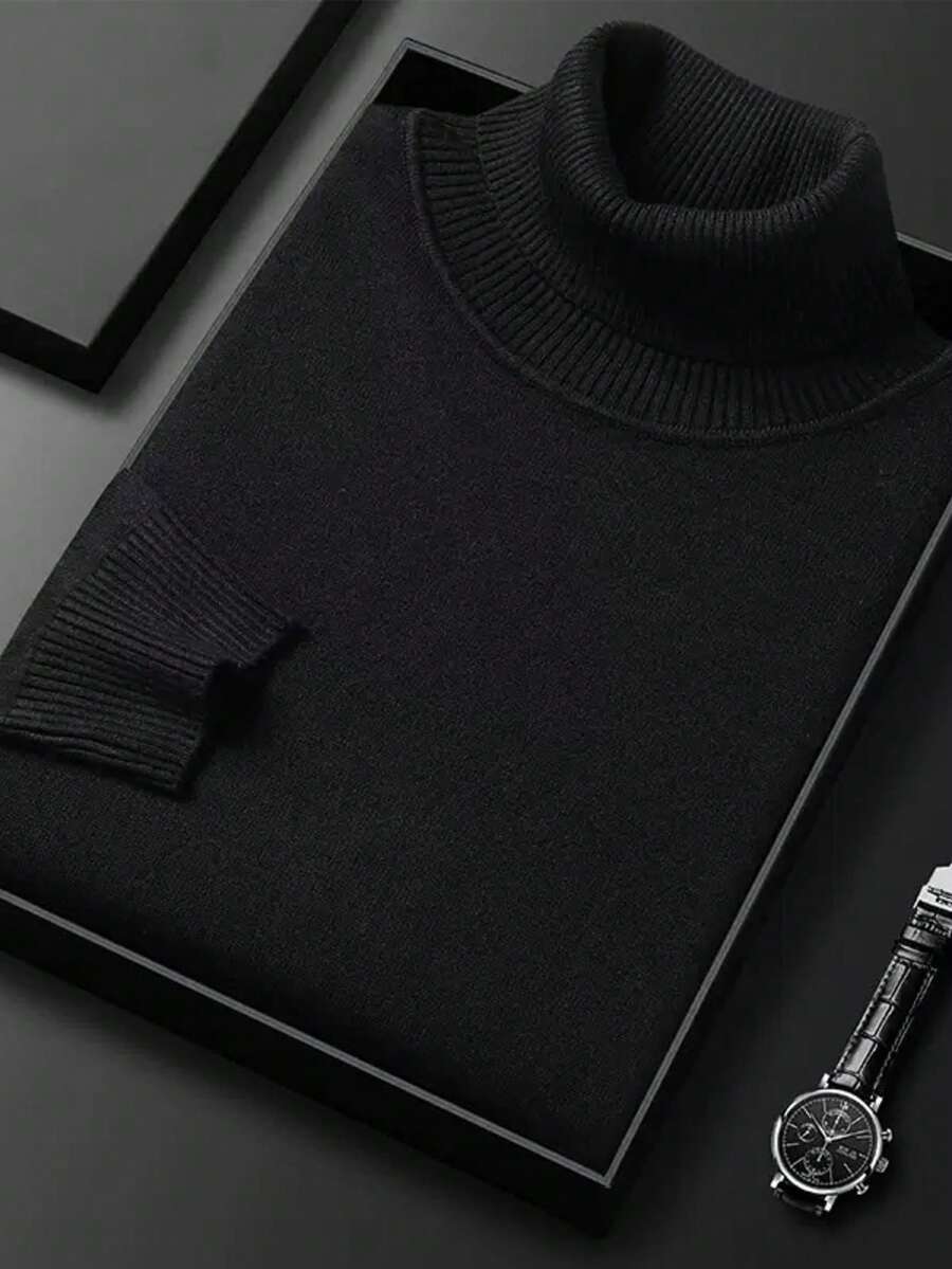 Men's Autumn/Winter Fashion High Neck Long Sleeve Sweater
