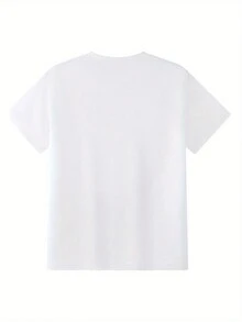 % Cotton Nobody Can Resist It, I'm Sure To Thrive 54 17 Men's Casual Short Sleeve Crew Neck T-Shirt Easy Care Multifunctional Top T-Shirt With This - 白色 - 查看 3
