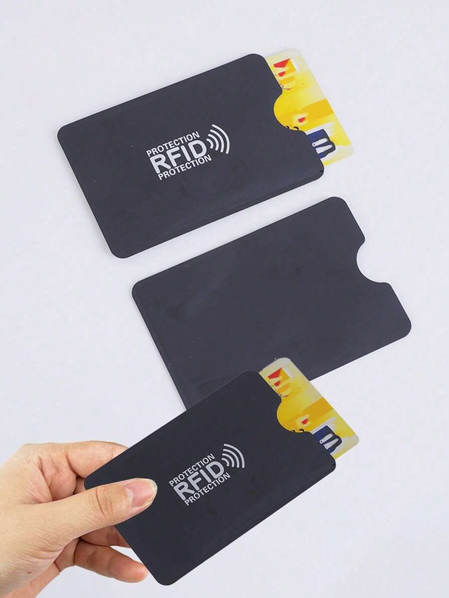 RFID屏蔽卡套，铝合金防盗信用卡钱包，带防盗锁的保护卡套，轻巧便携，适用于银行卡、身份证，商务礼品、周年纪念礼品、生日礼品、教师节礼品