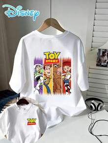T-shirts Disney Toy Story sous licence officielle, chemises décontractées à manches courtes en coton pour hommes, vêtements de sport et de loisirs, t-shirts d'été, tenues de style urbain, un cadeau idéal pour les hommes. - Blanc - Voir 2