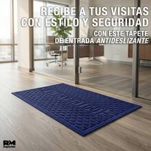 Tapete Bienvenido De Entrada Antideslizante Para Puerta, Alfombra Bienvenido Antideslizante - Azul - Ver 6