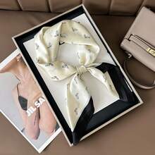 1pc Premium Neck Scarf Neck Protector Summer Small Silk Scarf Versatile Shawl Scarf - Multicolor - View 2