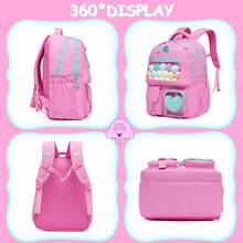 Ransel Laptop Kapasitas Besar dengan Tas Selempang, Set Ransel 3-in-1, Perlengkapan Sekolah Penting untuk Anak Perempuan - Tas sekolah anak-anak - View 3