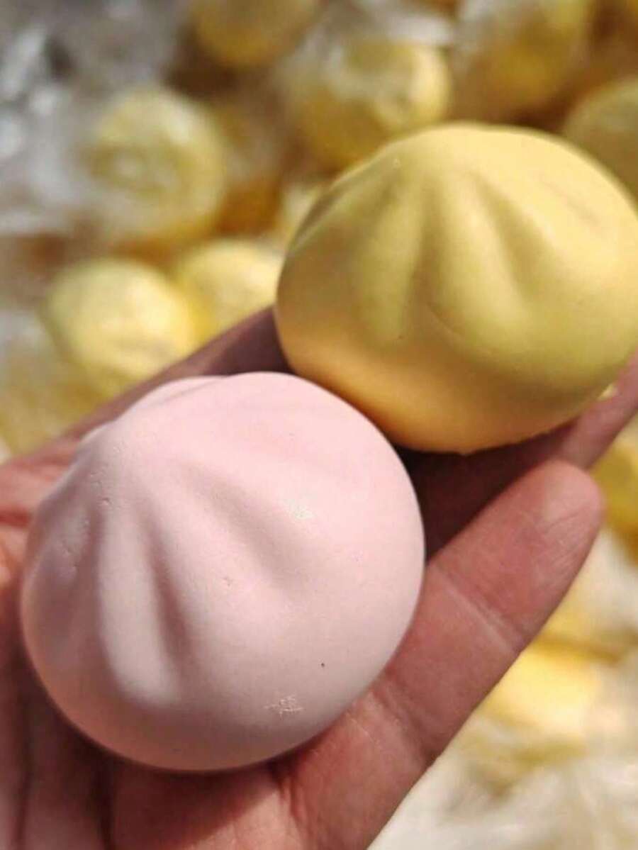 1pcs Mini Bun Slow Rebound Steamed Bun Toy, Realistic Food Shaped Fidget For Anxiety Relief, Soft Squishable Dumpling Squeeze Toy, Creative Gag Gift For Parties, Slow Rebound Feature, Ideal Holiday Birthday Valentine's Day Gift - Multicolor - View 1