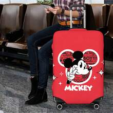 迪士尼米奇行李箱套，米奇比耶手勢、"MICKEY"文字、文字對話框與閃亮設計，適合旅行愛好者的行李箱保護套 - 顏色 - 查看 3