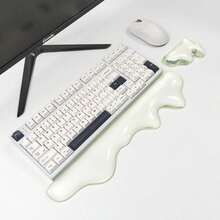 Gel Keyboard And Mouse Wrist Rest Set - Keyboard Wrist Pad And Mouse Support Pad For Office And Gaming, Ergonomic Comfortable Pain Relief For Computer Laptop, Multiple Colors Available - View 4