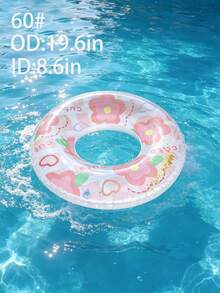 Pink Floral Print Swim Ring, Cute Glitter Pool Float With Mermaid Tail, Suitable For Adults And Children Summer Use - Multicolor - View 21