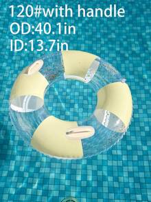 Cute Macaron Color Pool Float Set, Glitter Sequin Inflatable Swim Ring + Mesh Water Hammock Lounge Chair, Essential For Adult Summer Vacation - Multicolor - View 16