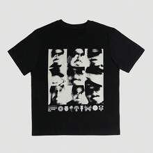 Dellafuente-Camiseta gráfica para hombre y mujer, ropa de calle de gran tamaño Y2k, camiseta informal cómoda de algodón, ropa holgada para hombre y mujer, camisetas de Hip Hop - Multicolor - Ver 1