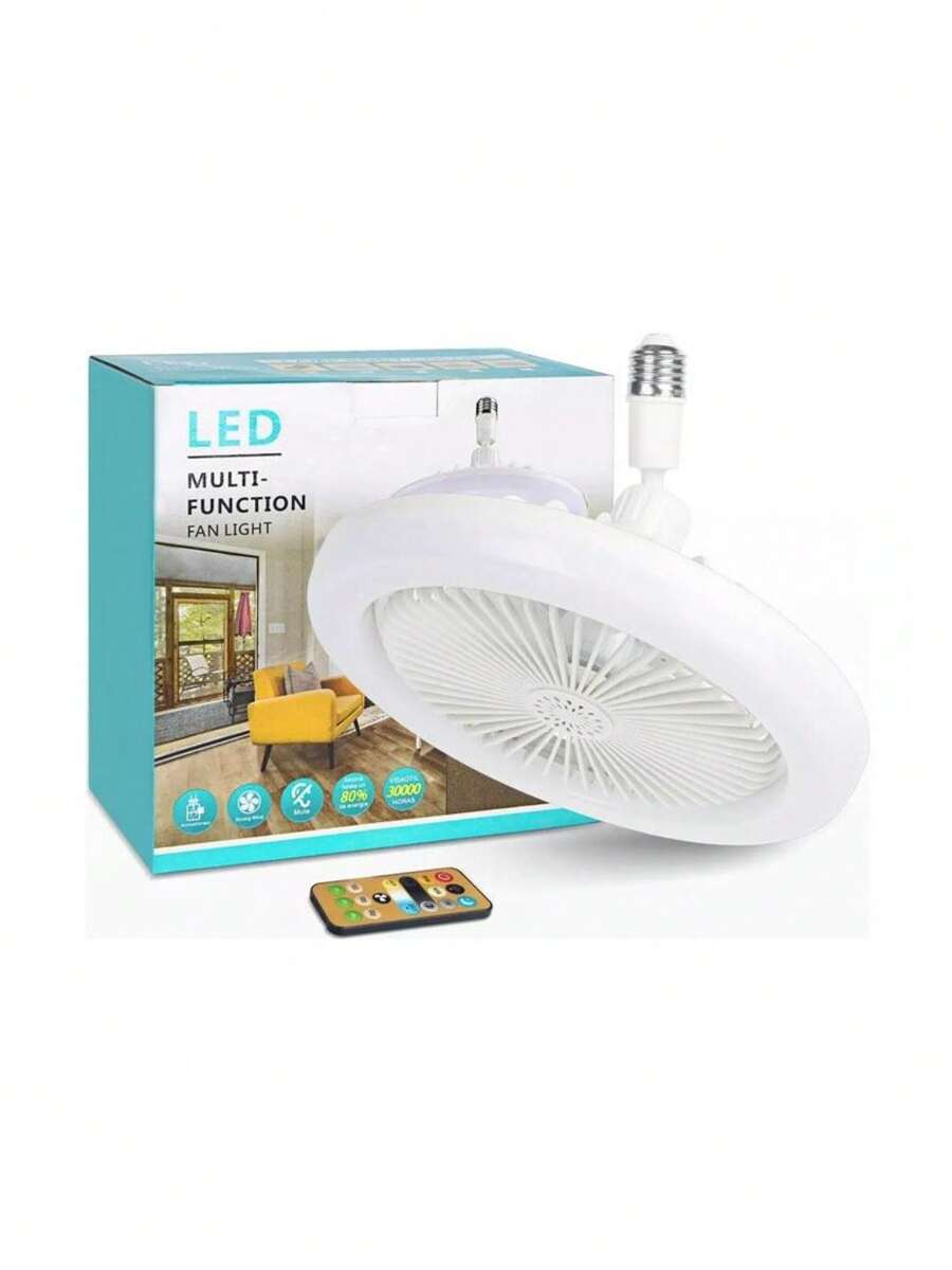 3-In-1 Multifunctional LED Ceiling Fan With Lighting, Air Conditioning, And Aromatherapy - Instant Installation, Remote Control, And Quiet Design - US A Type Plug(110-127V) - View 1