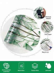 1 Roll Green Tree Branch Leaf Window Film, 44.5cm(17.5in) Width, Static Cling Non-Adhesive Privacy Glass Sticker, Iridescent Holographic Prism Effect, UV Blocking, Removable, With Installation Tools, For Home Office School Classroom Dormitory - Midsummer - View 9